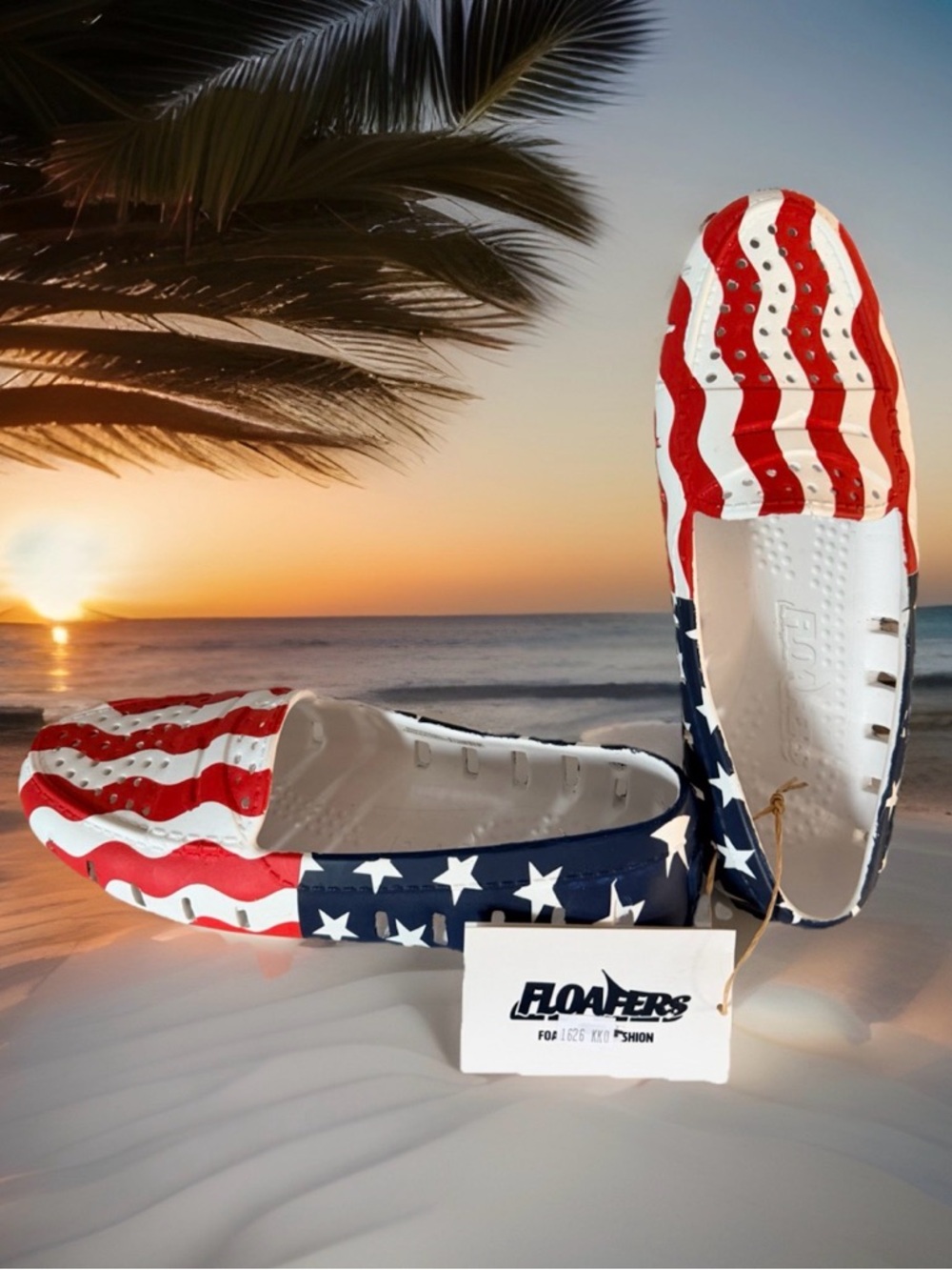 Floafers Women’s Size 8 American Flag Red/Blue Posh Driver. Multicolor. NIB